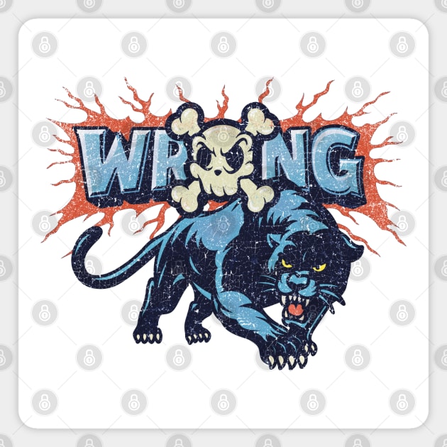 Wrong Panther – Vintage Wild Cat Streetwear Magnet by Wrongteeshirt